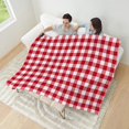 thumbnail image 4 of CafePress - Red White Gingham - Large Plush Fleece Throw Blanket, 80" L x 60" W, 4 of 4