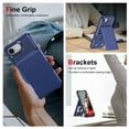 thumbnail image 6 of Allytechgroup Wallet Case for iPhone 16e, PU Leather Hard PC Back Cover Shockproof Kickstand Bumper Anti-Slip Magnetic Closure Case Cover for Women Men, Darkblue, 6 of 6