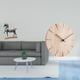 thumbnail image 2 of Escultura elegante con reloj de pared de madera , decoración artística Feng Shui para salas de estar, oficinas y restaurantes., 2 of 8