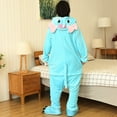 thumbnail image 4 of Pyjamas d'Hiver à Capuche Éléphant Bleu pour Femmes - Coton/polyester Anime Cosplay, 4 of 5
