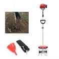 thumbnail image 2 of 2-Stroke Garden Tiller Cultivator 42.7CC Small Tiller Cultivator Gas Powered Rototiller Garden Tiller Mini Garden Weeding Machine Tool - 1E40F-5, 2 of 17