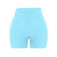 thumbnail image 6 of Stichou Workout Seamless Biker Shorts for Women Tummy Control High Waisted Athletic Yoga Contour Soft Running Yoga Short Light Blue M, 6 of 6