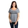 thumbnail image 2 of Too Busy Making Bad Decisions Women's Fashion Slouchy Dolman T-Shirt Tee Heather Grey Small, 2 of 4