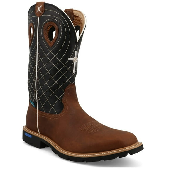 Twisted X Men's Tech X&Trade; Performance Western Boot Square Toe Black 10 D(M) US