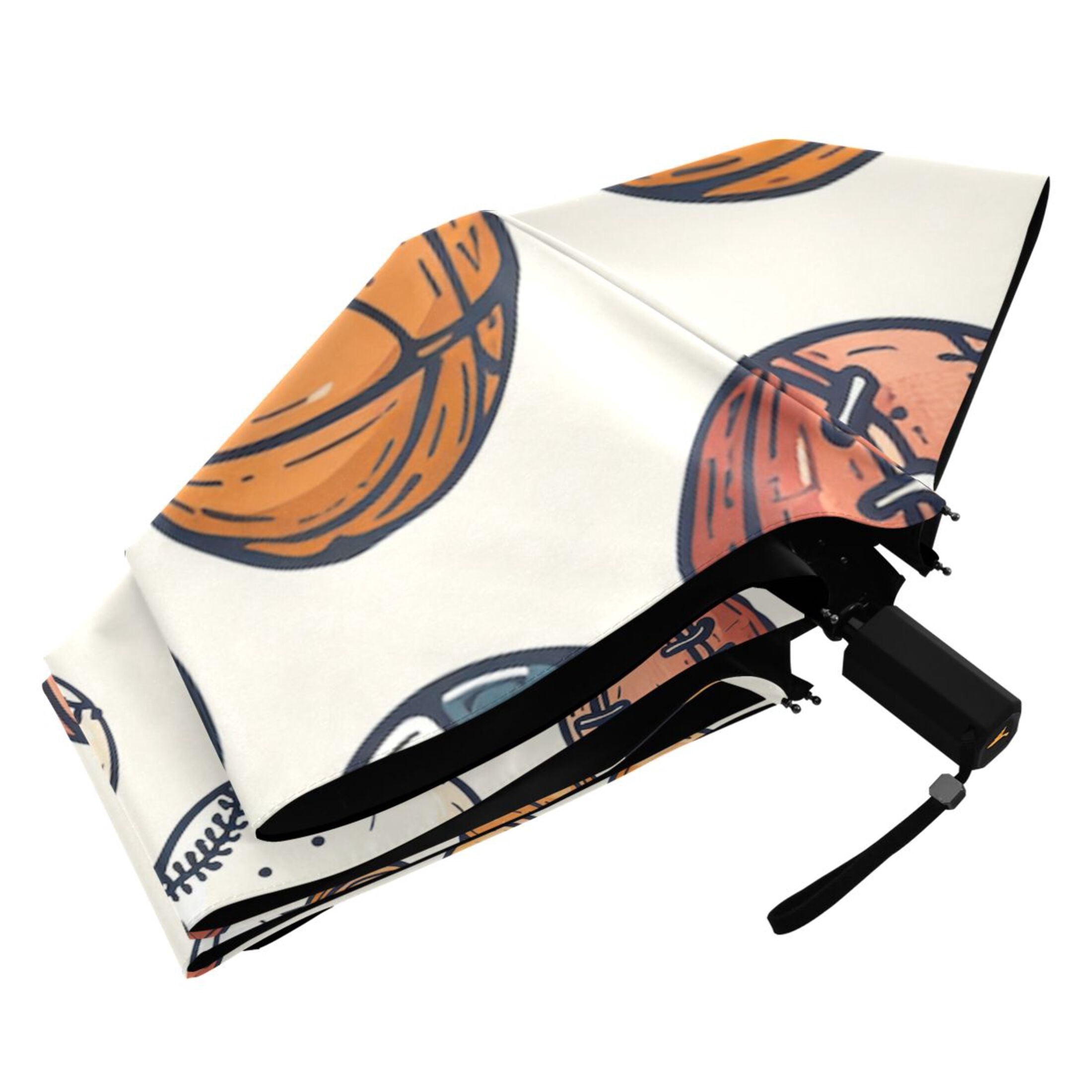 Compact Sun Umbrella Windproof Travel Umbrellas for Rain Strong Portable UV Protection Rugby Baseball Soccer Basketball