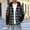 Black, variant on Mens Plaid Hooded Comfort Casual Drawstring Long Sleeve Button Down Shirts Jackets Lightweight Loose Fit Shacket Outerwear with Pockets