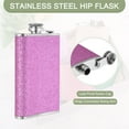 thumbnail image 4 of Uxcell 8oz 230ml Stainless Steel Hip Flask for Camping Hiking Outdoor Activity, Bling Purple, 4 of 6