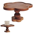 thumbnail image 2 of Wood Cake Stands, Acacia Wood Cake Plate, Wooden Cake Display Stand, Acacia Wooden Rustic Cupcake Holder, Wedding Table Centerpiece Dessert Display Stand, Birthday Cake Pedestal, 2 of 9