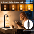 thumbnail image 2 of DAYBETTER Candle Warmer Lamp,Glass Electric Candle Lamp with 2*50W GU10 Bulbs,Adjustable Height Dimmable Gifts Lamp for Mom Girlfriend Home Decor, 2 of 6