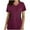 Burgundy, variant on V-Neck Scrubs Tops for Women Soft Stretch Wrinkle-Resist Medical Nursing Uniform with 2 Pockets Comfortable Lightweight Working Uniform Short Sleeve Printing Blouse Light Blue