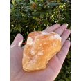 thumbnail image 4 of Extra Large Orange Calcite Rough Natural Stones, Raw Calcite Orange Crystals (0.25-0.5 Pounds), 4 of 8