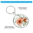 thumbnail image 3 of Acrylic Photo Frame Keychain 1.3" Dia Blank Picture Insert Keyring with Split Ring, Clear, 25 Pack, 3 of 5
