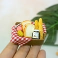 thumbnail image 6 of Mini Bread Basket for Dollhouse Accessories | 1:12 Scale Bakery Shop Display with 6 Pretend Croissants | Realistic Collectible Model for Sylvanian Families & Calico Critters, 6 of 8