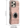 thumbnail image 5 of Elegant Choise Case with Screen Protectors with Flip Card Slot and Kickstand for iPhone 16 Pro Max/16 Pro/16 Plus/16 Heavy Duty Rugged Phone Cover, Pink, 5 of 13
