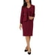thumbnail image 1 of Conjuntos de Traje INSPIRE CHIC para Mujeres, 2 piezas, Blazer de Trabajo con Escote en V, Vestidos Sólidos, XL Rojo Oscuro, 1 of 5