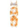 thumbnail image 5 of ITSAME Toddler Girls Jumpsuit, Tie-Dye Print Backless Spaghetti Strap Summer Fashion Lightweight Romper Orange 5T, 5 of 6