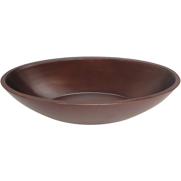 Hosley Dark Brown Wood Oval Bowl 14.5 Inches Long