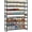 8 Tiers-Black, variant on Large Shoe Rack 8 Tier Shoe Organizer, Heavy Duty Metal 4-Tier Stackable Shoe Storage Vertical Shoe Rack for Closet Front Door Entrance, Up to 50 Pairs, 44.8" W x 11.4" D x 56.7" H, Black