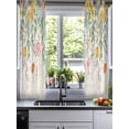 thumbnail image 2 of Eucalyptus Leaves Floral Sheer Curtains 45 Inch Length 2 Panels Set for Living Room/Bedroom, Spring Rustic Botanical Flowers Kitchen Curtains Grommet Semi-Sheer Curtains Window Treatments 42"x45"x2, 2 of 7