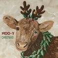 thumbnail image 2 of Jacobs, Cindy 26x26 White Modern Wood Framed Museum Art Print Titled - Moo-y Christmas, 2 of 4