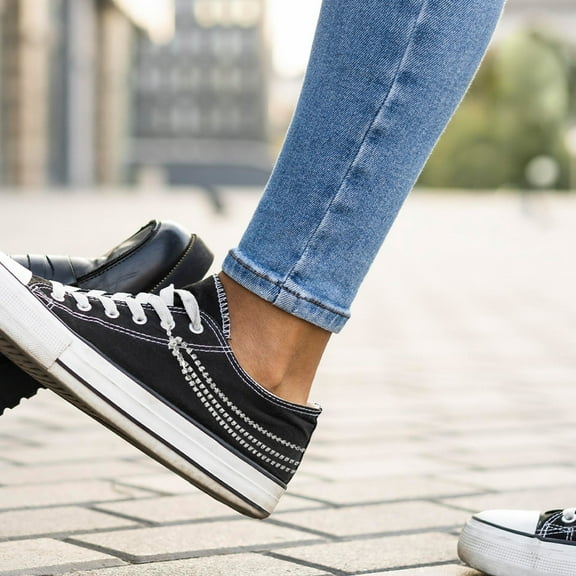 Masteelf  Rhinestone Shoe Chain Boot Jewelry Charm Charms Layered Silver