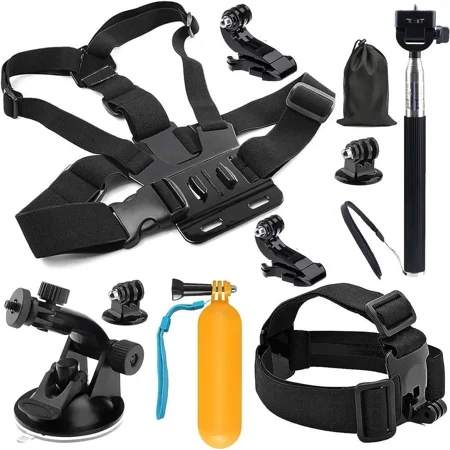 10-in-1 Accessory Kit for GoPro Accessories,Action Camera Accessories for GoPro Hero13 12 11 10 9 8 7 6 5 4 3+ 3 Hero Session 5 Black AKASO EK7000 Apeman SJ4000 5000 6000 DBPOWER AKASO