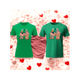 thumbnail image 1 of Playera Duo De Pareja De Capybara Fashion 14 De Febrero San Valentin Color Verde Talla Chica Marca Emil SaEs, 1 of 4