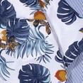 thumbnail image 4 of Camisas Y s Camisa de vestir vintage con botones de manga corta hawaiana de playa con estampado floral suelto para hombre (Silver, M), 4 of 6