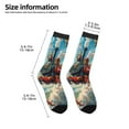 thumbnail image 2 of Uemuo Beautiful Red Train Hot Air Balloon Printed Kids Boys Socks Seamless Crew Socks Crazy Funny Athletic Sport Socks for Children, 2 of 6
