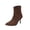 ACoffee, variant on Womens Ankle Booties Pointed Toe Stiletto Heel Shoes Side Zip Faux Suede Fashion Short Boots