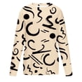 thumbnail image 4 of Fashion Deals Sale! RQYYD Women's Thin Pullover Loose Tops Casual Sweater Fashion Comfy Tie Dye Sweatshirts Long Sleeve Blouses Women Shirts (Beige,M), 4 of 5