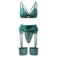 thumbnail image 3 of Eashery Lingerie Sets for Women Fishnet Two Piece Sleepwear Womens Underwear High Waist Army Green Large, 3 of 5