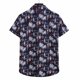 thumbnail image 4 of Blusa informal de manga corta con botones y estampado de playa para hombre Pompotops  oipoqjl48571, 4 of 4