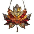 thumbnail image 2 of Hot Sale! Autumn Maple Leaf Pendant B-2025 Autumn Maple Ornament Stained Acrylic Glass Window Hanging Ornament Glitter Fall Decoration For Thanksgiving Autumn And Home Decor, 2 of 6