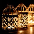 thumbnail image 3 of Guardoinrt Electroplated Metal Birdcage Shape Tea Light B- Candle Holder Rose Gold Type A 1Set, 3 of 6