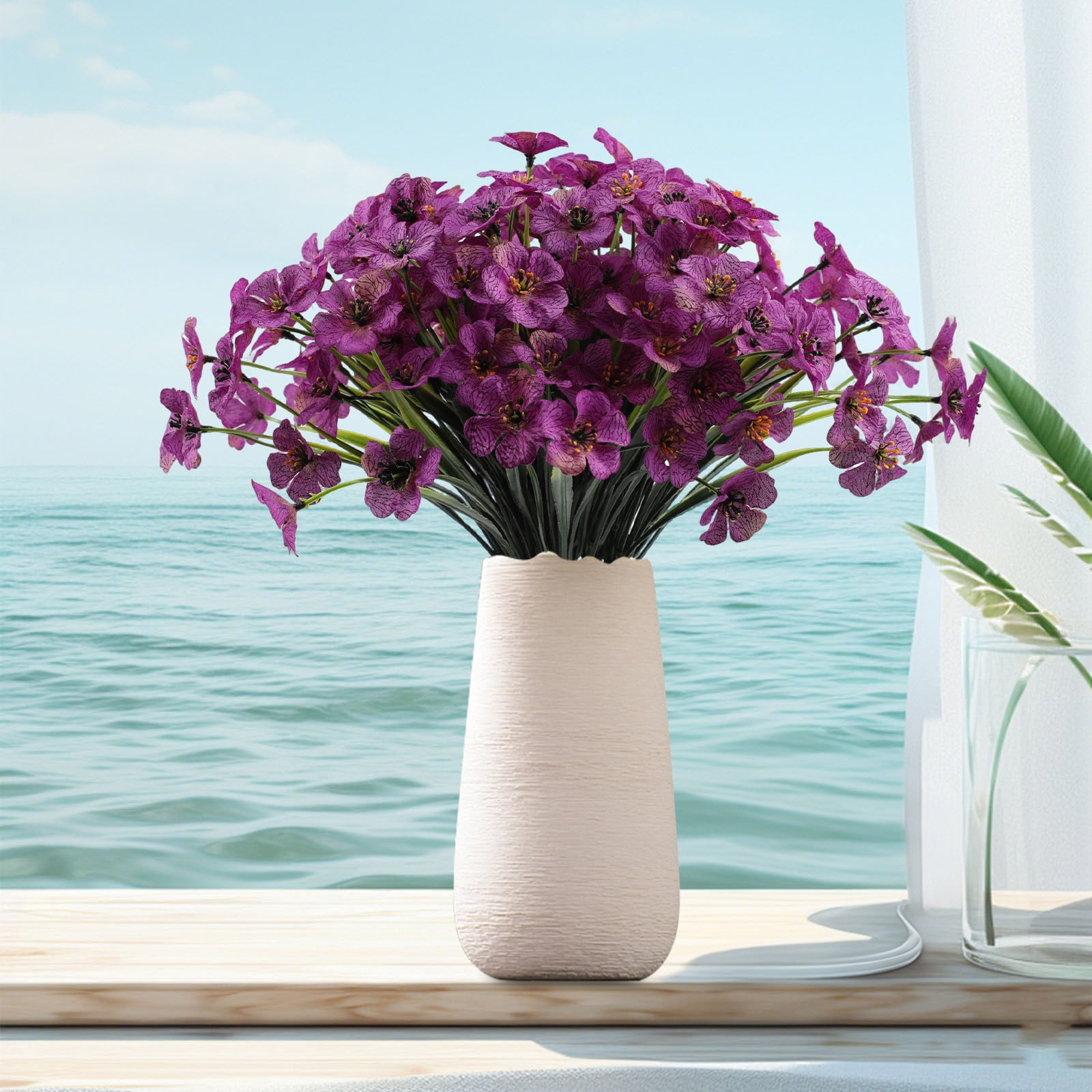 20 Bundles UV Resistant Artificial Flowers for Outdoor - No Fade Flowers, for Garden, Porch, Window Box Decor - Indoor/Outdoor Use