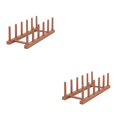 thumbnail image 1 of Matsuzay Escurridor de platos desmontable, escurridor de platos de plástico ABS, estante de secado para cocina, organizador de platos, bandeja de Lang 2piezas Matsuzay CBP155124, 1 of 6