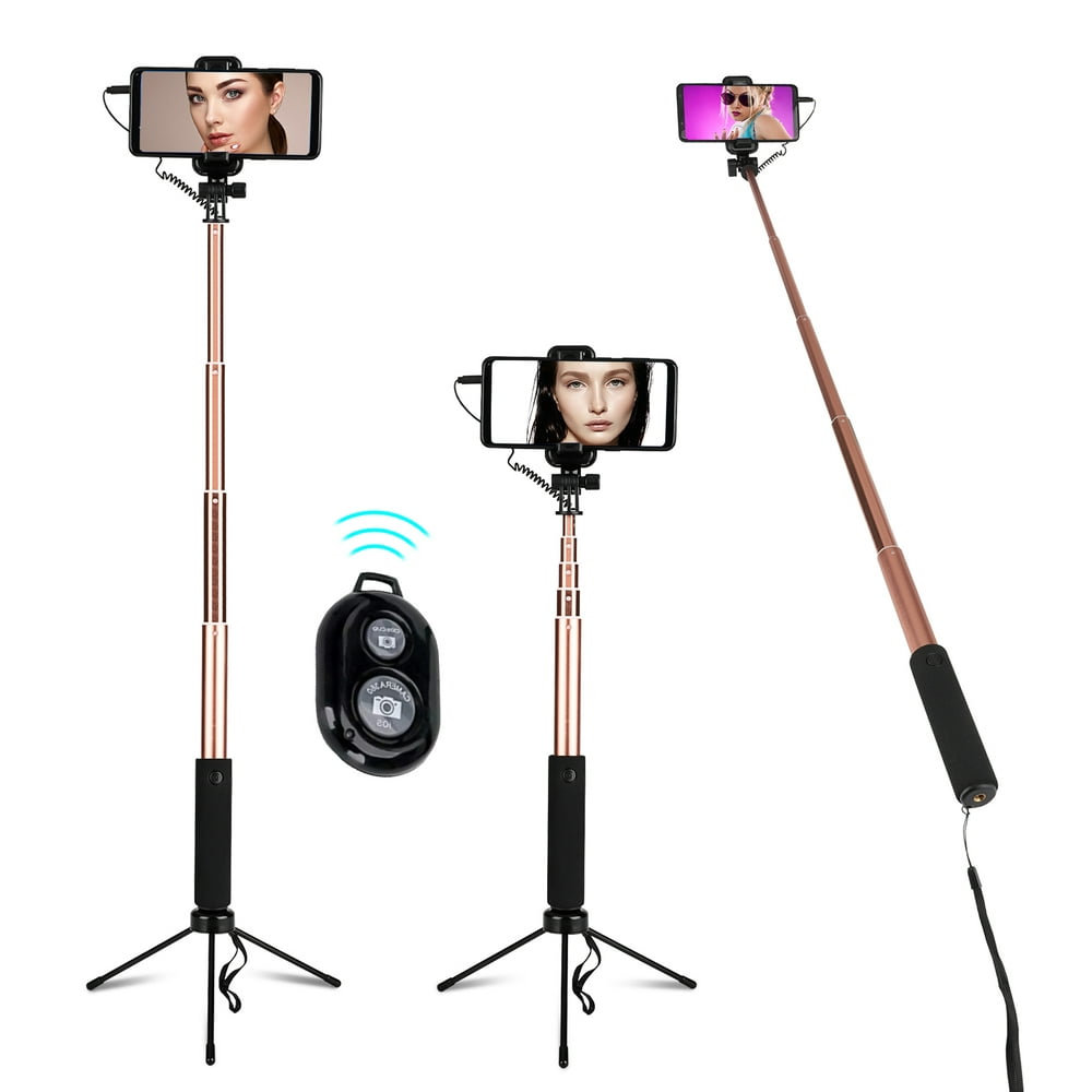 Selfie Stick Extendable Selfie Stick Tripod With Detachable Wireless Remote And Tripod Stand 