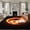 Orange, variant on Round Rugs 3Ft, Billiards Round Area Rug Washable Indoor Throw Carpet, Modern Buruning Flame Sport Black Background Small Non Slip Circle Rug for Bedroom Living Room Home Decor Aesthetic