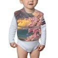 thumbnail image 6 of Hirioo Cherry Blossoms for Baby Waterproof Pocket Bib Adjustable Closed for Babies Toddlers with Large Pocket 6-24Months, 6 of 8