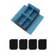 thumbnail image 5 of Caja para baraja de cartas CUTICAT almacenamiento de tarjetas de juego cuero PU organizador Azul negro con 4 divisores, 5 of 8