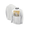 thumbnail image 3 of NFL Pittsburgh Steelers Men's Cotton Gray Heather Long Sleeve Crew Fleece Sweatshirt, 3 of 4