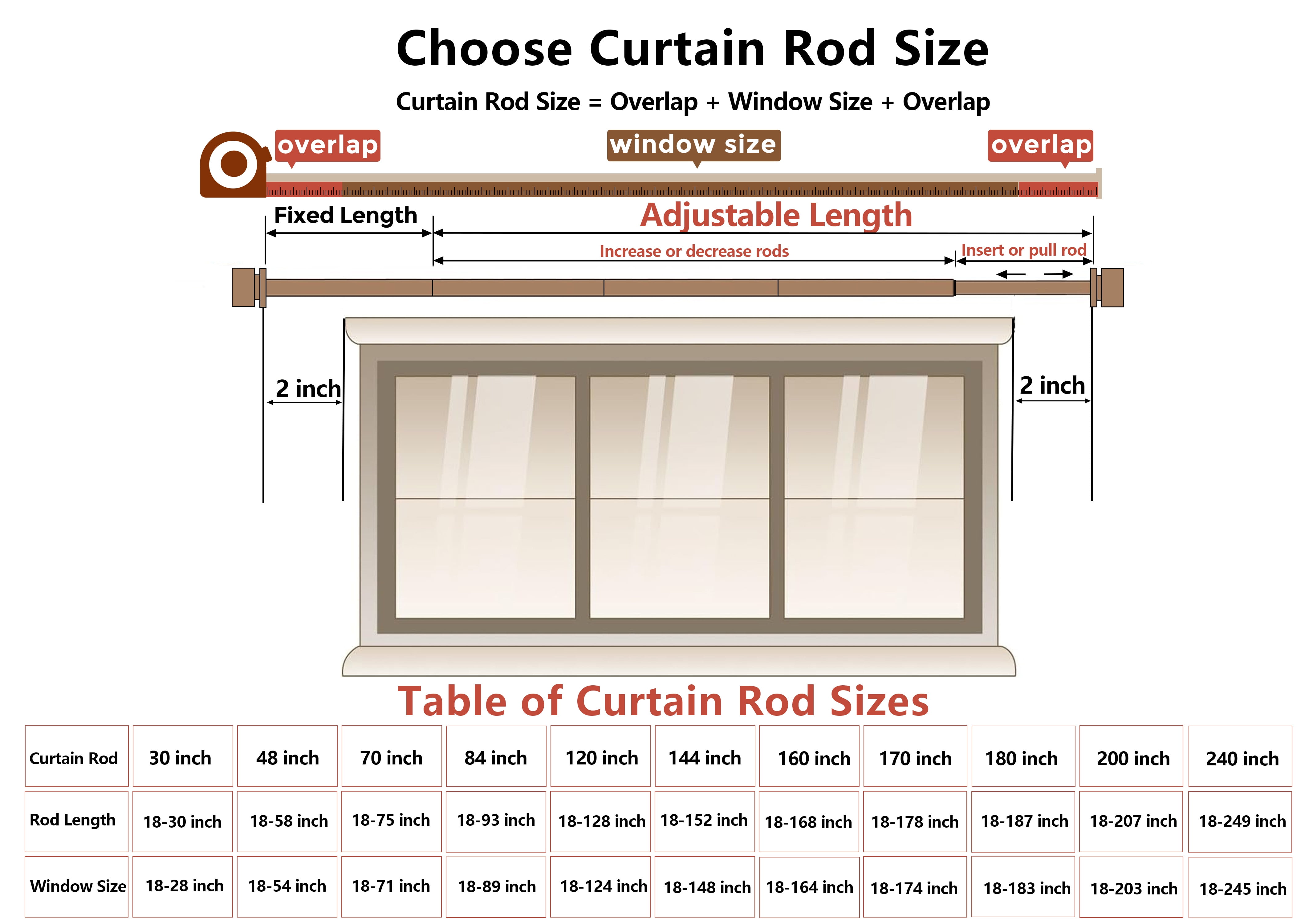 BloomFlower Curtain Rods 48-84 Inch, 93-inch rod Adjustable Length Heavy Duty Diameter 7/8 inch, Decorative Finials, Black