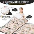thumbnail image 3 of Unicorn and Star Beige Pattern Teens Toddler Nap Mat with Pillow, Sleeping Mat Bag for Preschool Daycare 59"x22", 3 of 6