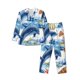 thumbnail image 1 of Balery Marine Animals Pijama para Hombre de Dos Piezas con Manga Larga, Conjunto de Dormir y Descanso Suave con Bolsillos-Small, 1 of 7