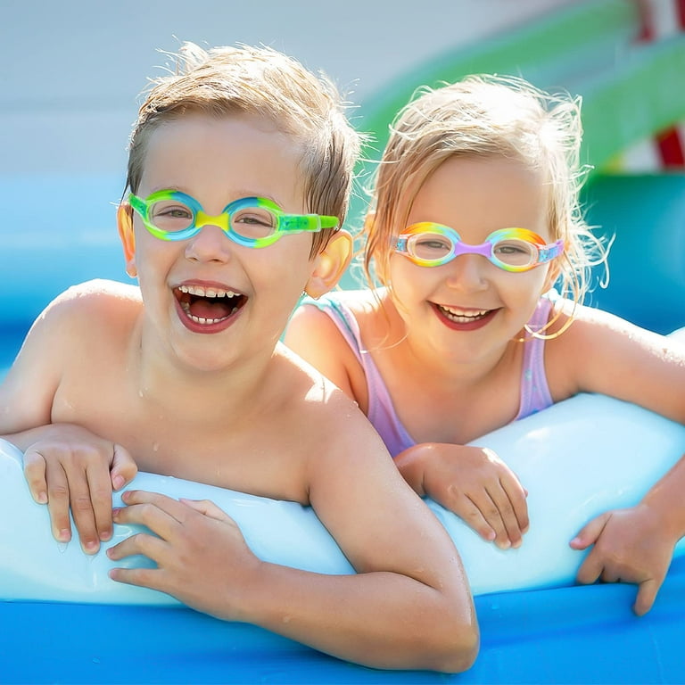 Kids Swim Goggles Age 2 6 Toddler Goggles No Hair Pull Swimming Goggles with Case Soft Band