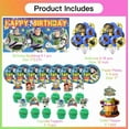 thumbnail image 5 of Buzz Lightyear Party Supplies Set Balloons Decorations Birthday Plates Cake Topper Decor Banner Backdrop, 5 of 7