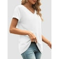 thumbnail image 6 of Womens Summer Sleeve V Neck Casual Tops Tshirts, 6 of 6
