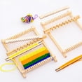 thumbnail image 3 of yuksok Wooden Weaving Knitting Shuttle Loom Tapestry Hand-Knitted Machine Kit DIY Craft, 3 of 8