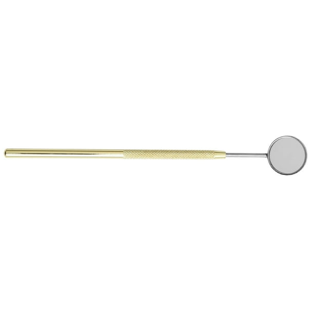 Espejo de limpieza para médicos, herramientas de limpieza portátiles para médicos, reutilizables, de acero inoxidable oro